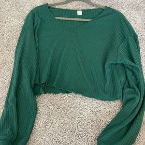 Green Crop Top